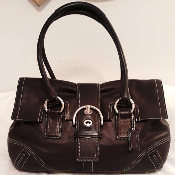 Coach Handbags - Coach Black Leather Soho Hampton Satchel